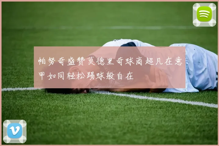 帕努奇盛赞莫德里奇球商超凡在意甲如同轻松踢球般自在